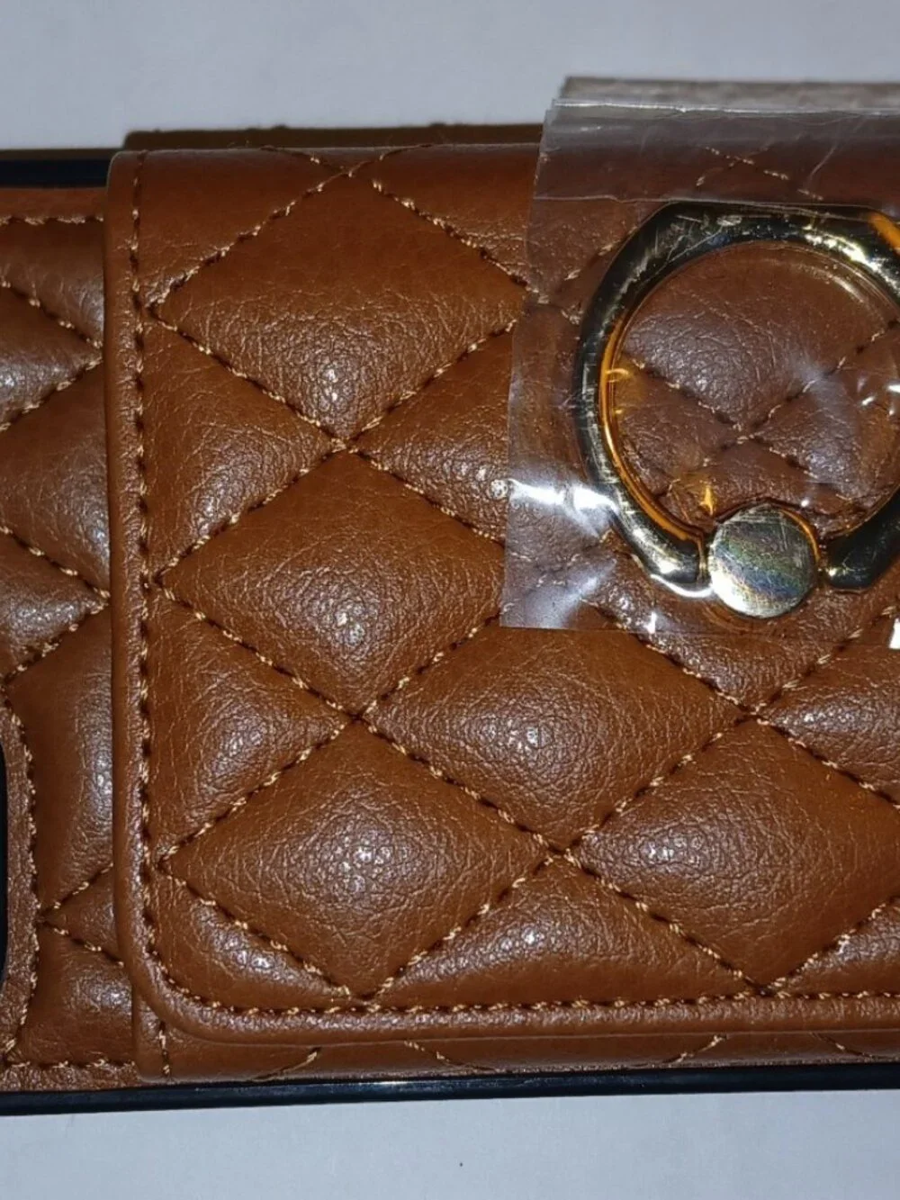 Phone Case/Brown CC Holder Combo w/ Magnetic Shield-iPhone 14/13, 6.1"- NEW! - Picture 2 of 4